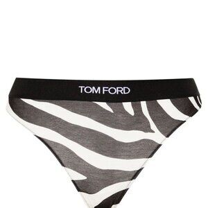 TOM FORD Optical Zebra-Print Thong Size: XS NIB